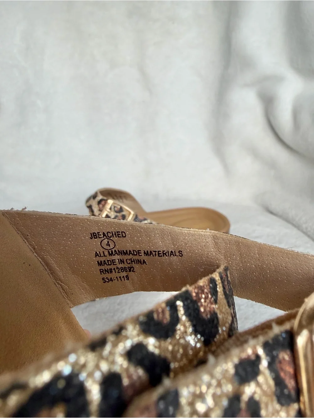 Steve Madden Women’s Leopard Print Slide Sandals - Tan Footbed Size 4